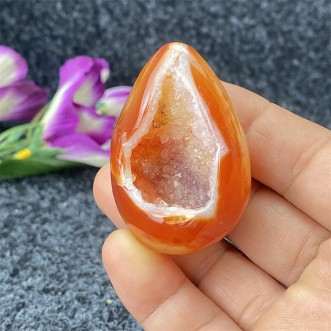 Red Agate Geode Crystal Egg-ToShay.org