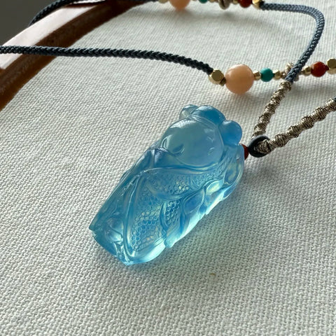 Blue Aquamarine Cicada-ToShay.org