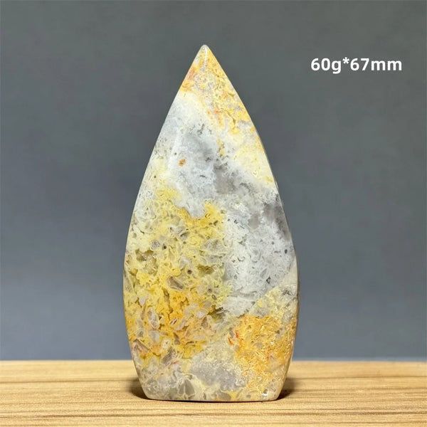 Yellow Crazy Agate Torch-ToShay.org
