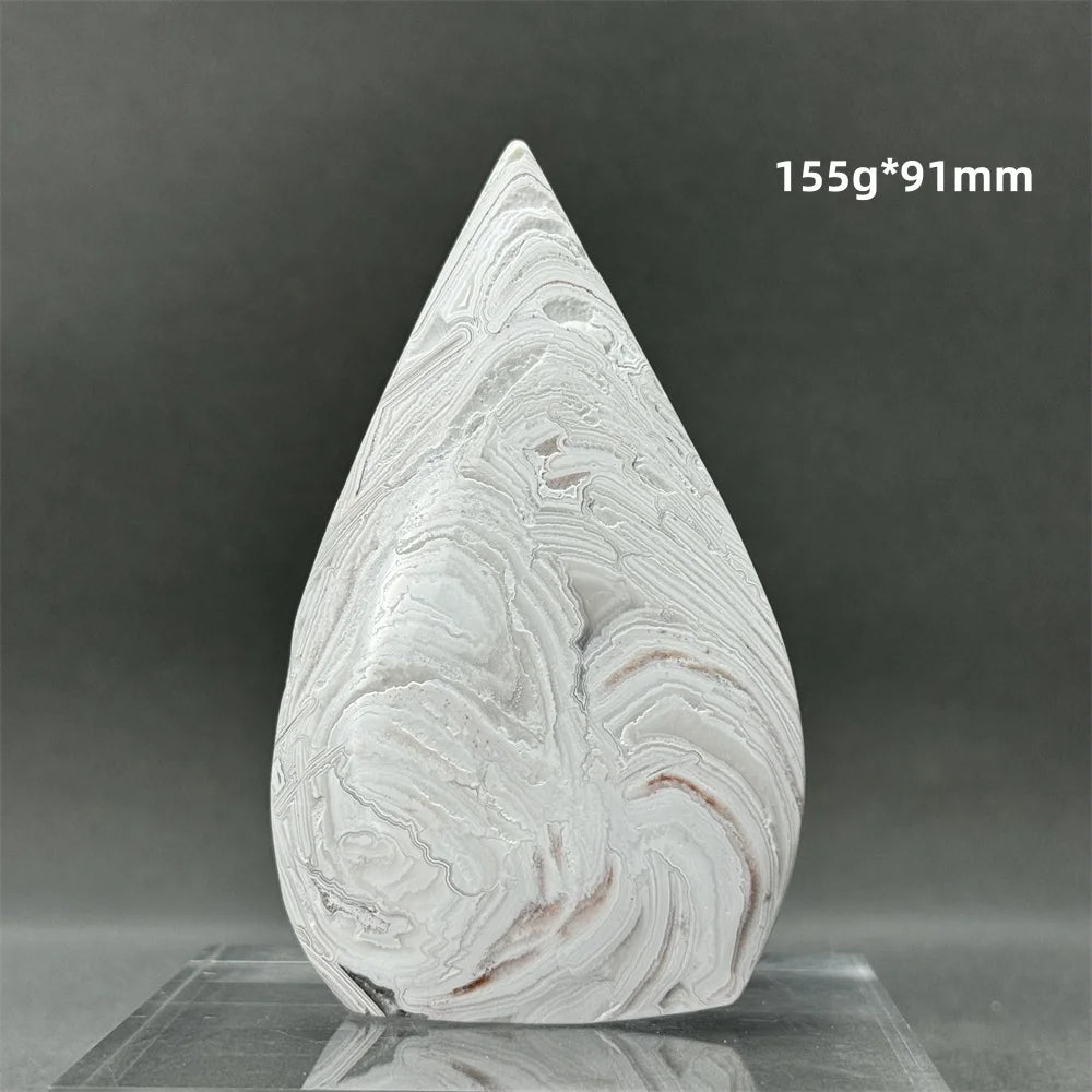 White Lace Agate Torch-ToShay.org