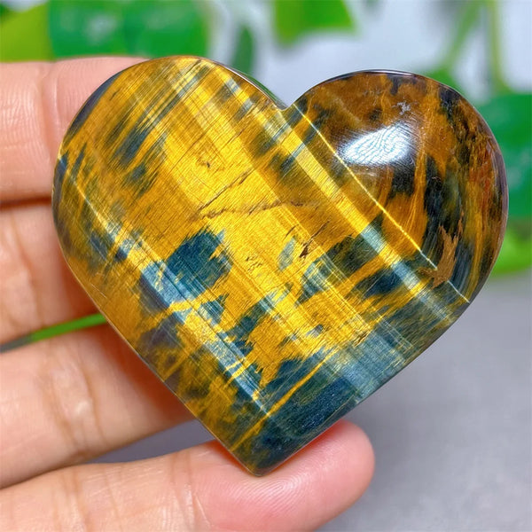 Yellow Blue Tiger Eye Heart-ToShay.org