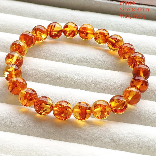 Yellow Amber Bead Bracelet-ToShay.org