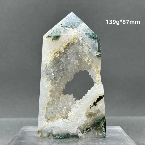 Green Aquatic Agate Tower-ToShay.org