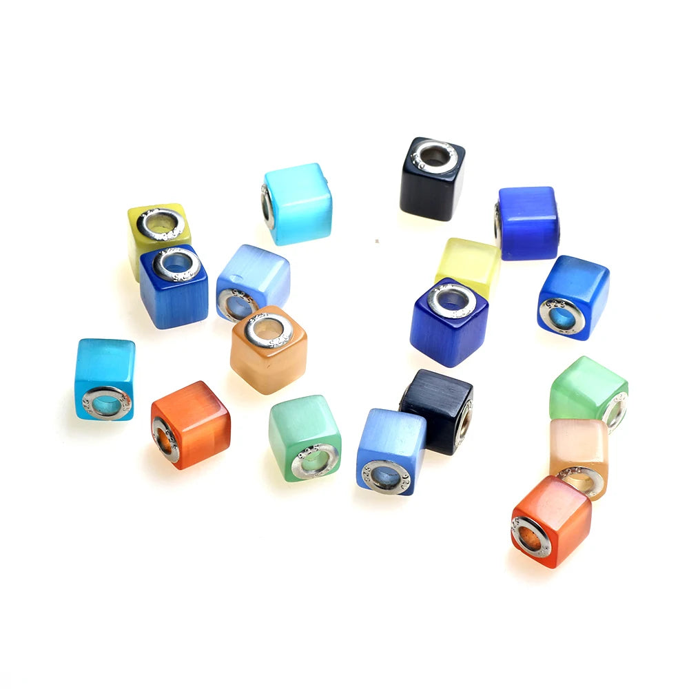 Mixed Cats Eye Glass Beads-ToShay.org