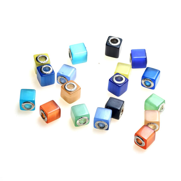 Mixed Cats Eye Glass Beads-ToShay.org
