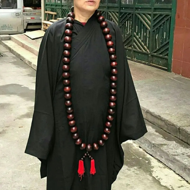 Red Wood Monk Buddha Beads-ToShay.org