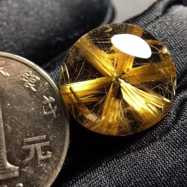 Gold Rutilated Quartz Pendant-ToShay.org