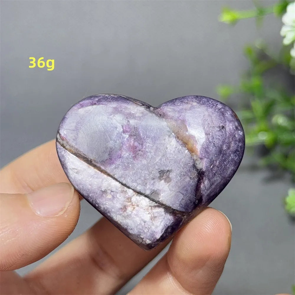 Purple Lithium Mica Heart-ToShay.org