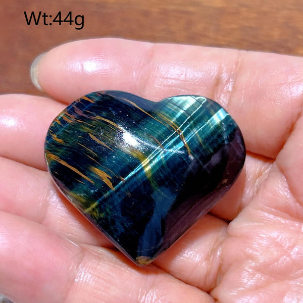 Yellow Blue Tiger Eye Heart-ToShay.org