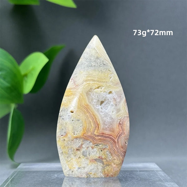 Yellow Crazy Agate Torch-ToShay.org