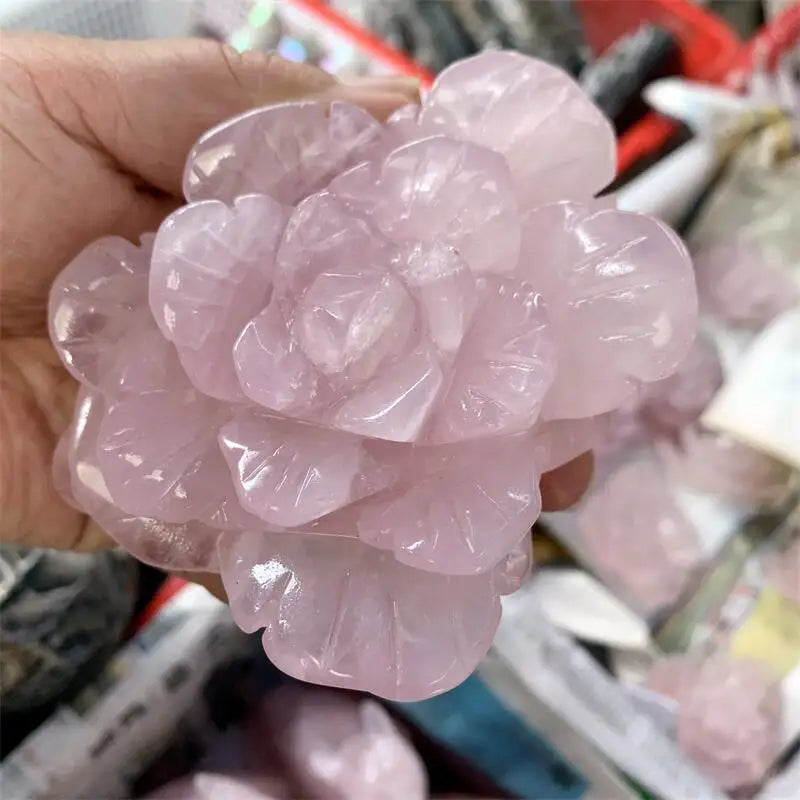 Pink Rose Quartz Flower-ToShay.org