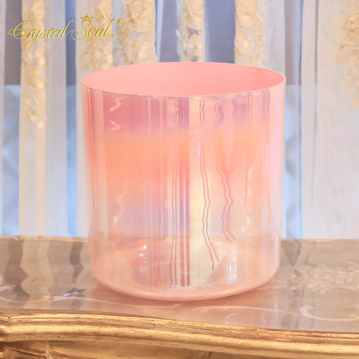 Pink Aurora Crystal Singing Bowl-ToShay.org