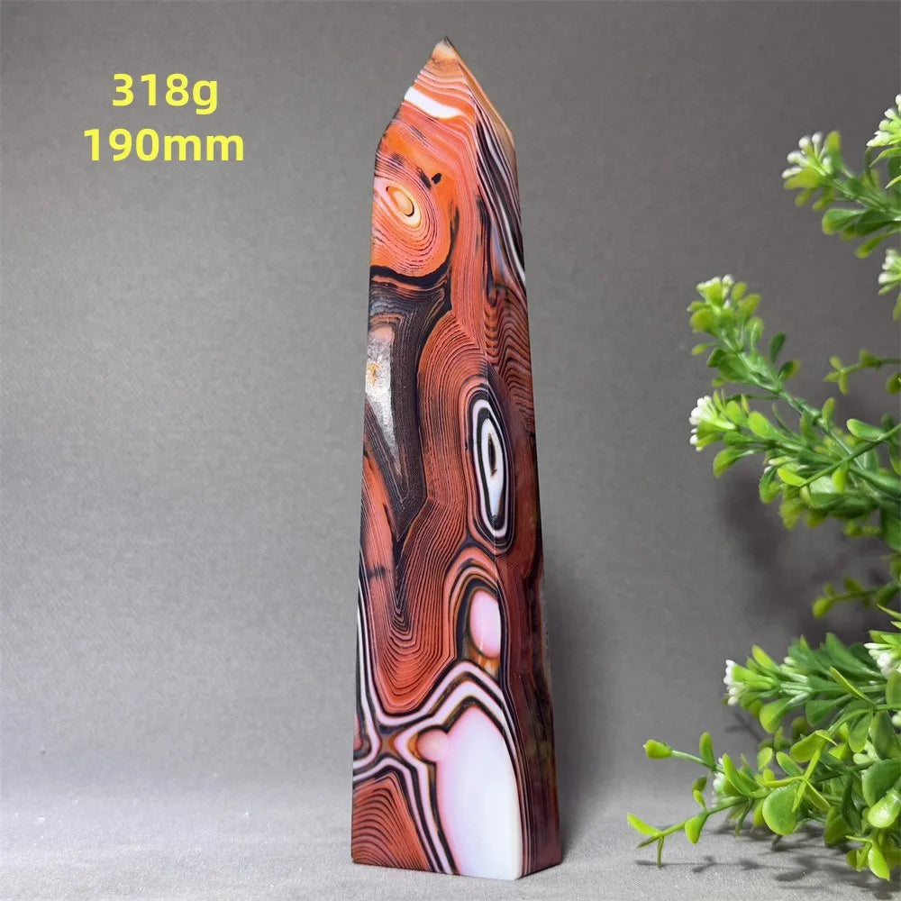 Black Striped Agate Obelisk-ToShay.org
