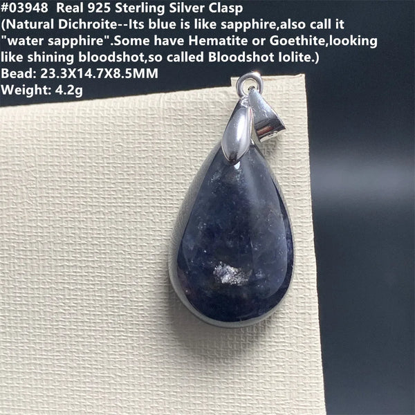 Red Blue Cordierite Pendants-ToShay.org