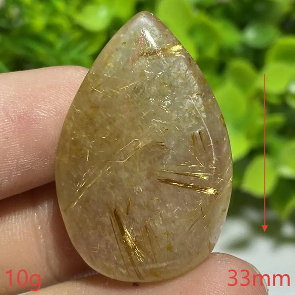 Gold Hair Rutilated Quartz Pendant-ToShay.org