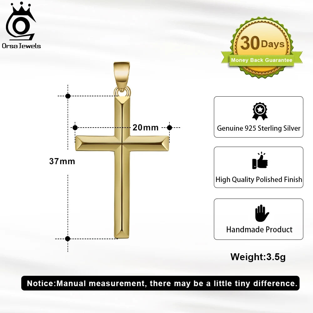 Gold Cross Pendant Necklace-ToShay.org