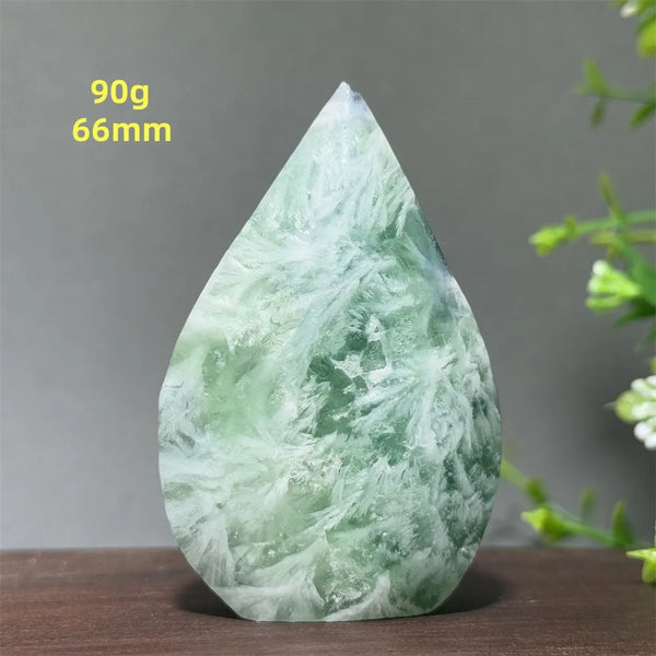 Green Feather Fluorite Torch-ToShay.org