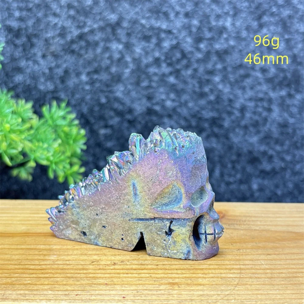 Rainbow Aura Skull Cluster-ToShay.org
