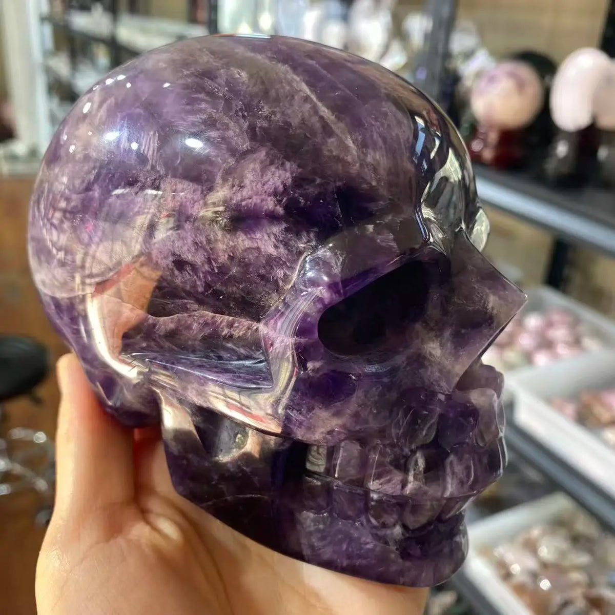 Purple Amethyst Skull-ToShay.org