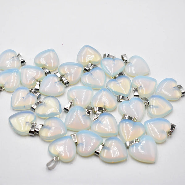 White Opal Stone Hearts-ToShay.org