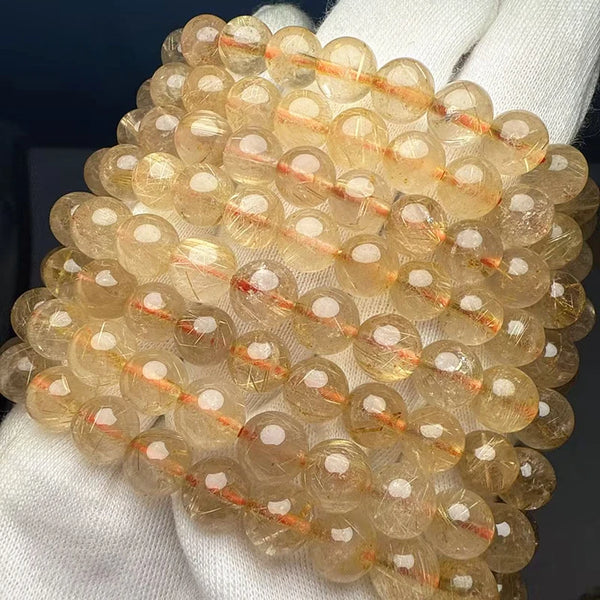 Gold Rutilated Quartz Beads-ToShay.org