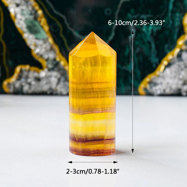 Yellow Fluorite Crystal Column-ToShay.org