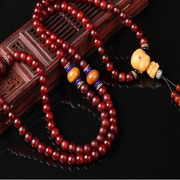 Red Sheep Horn Bead Mala-ToShay.org