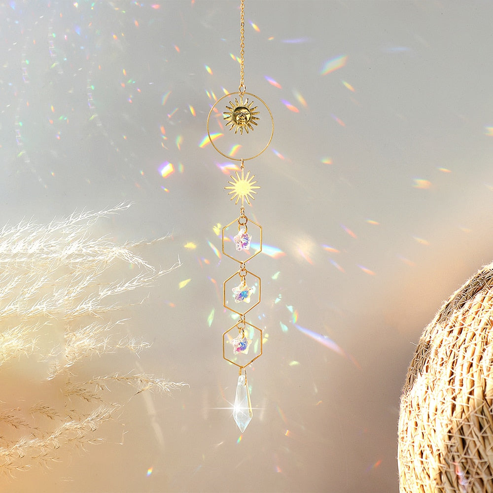 Sun Moon Crystal Sun Catcher-ToShay.org