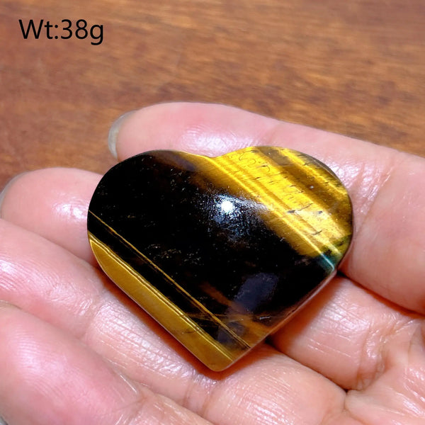 Yellow Blue Tiger Eye Heart-ToShay.org