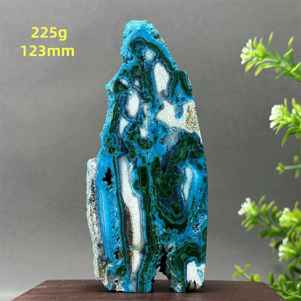 Blue Chrysocolla Malachite Point-ToShay.org