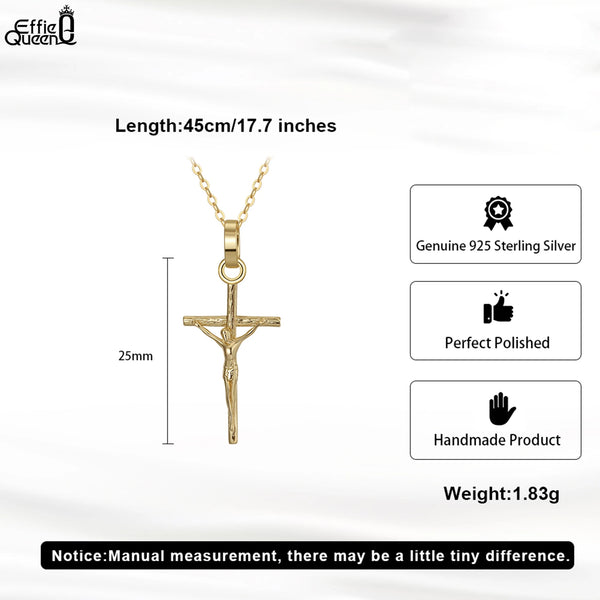 Gold Cross Pendant Necklace-ToShay.org
