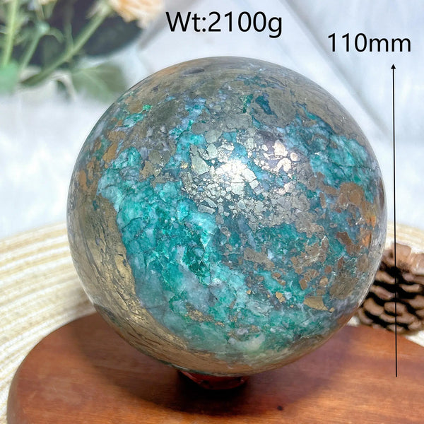 Blue Dioptase Pyrite Balls-ToShay.org