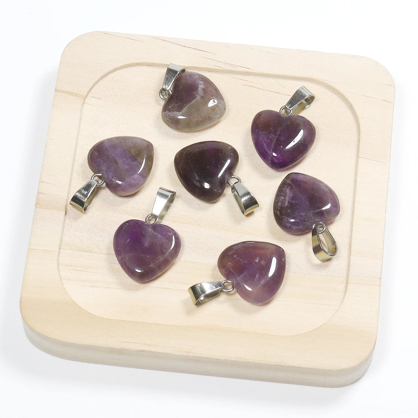 Mixed Crystal Heart Pendants-ToShay.org