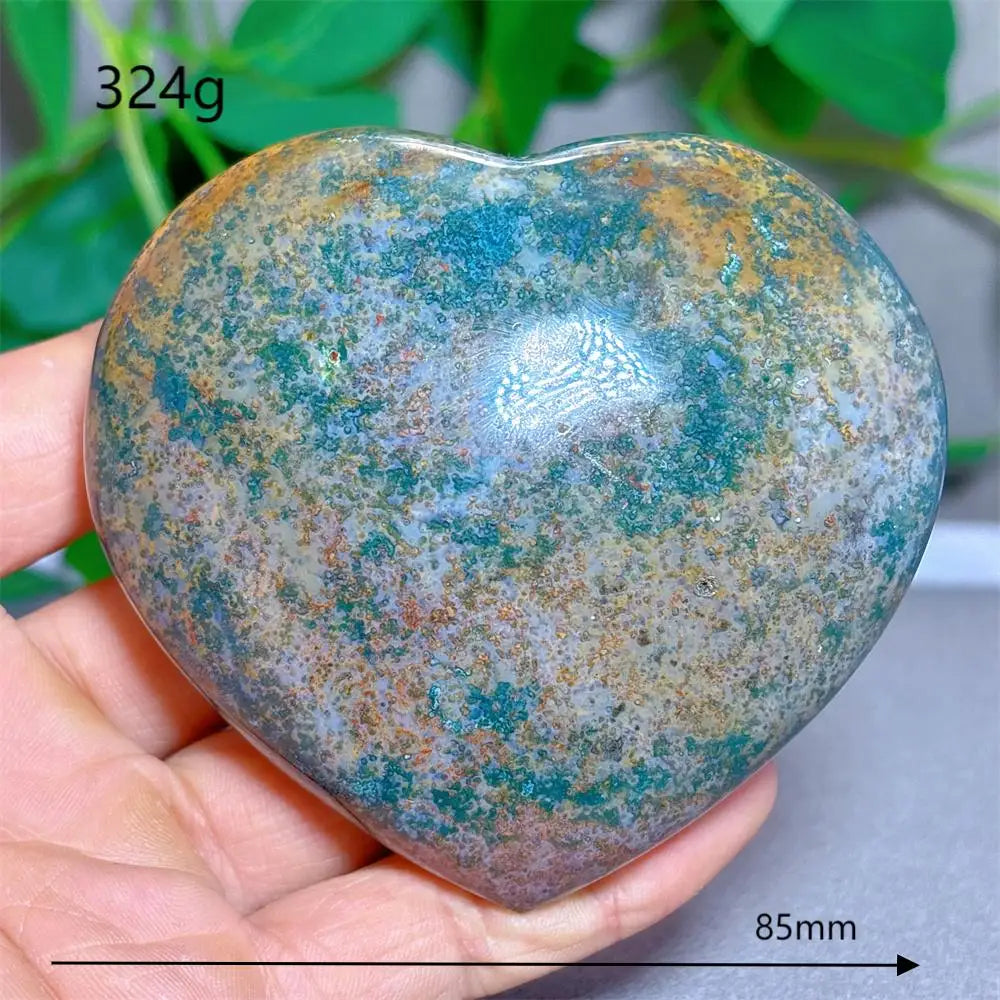 Green Ocean Jasper Heart-ToShay.org
