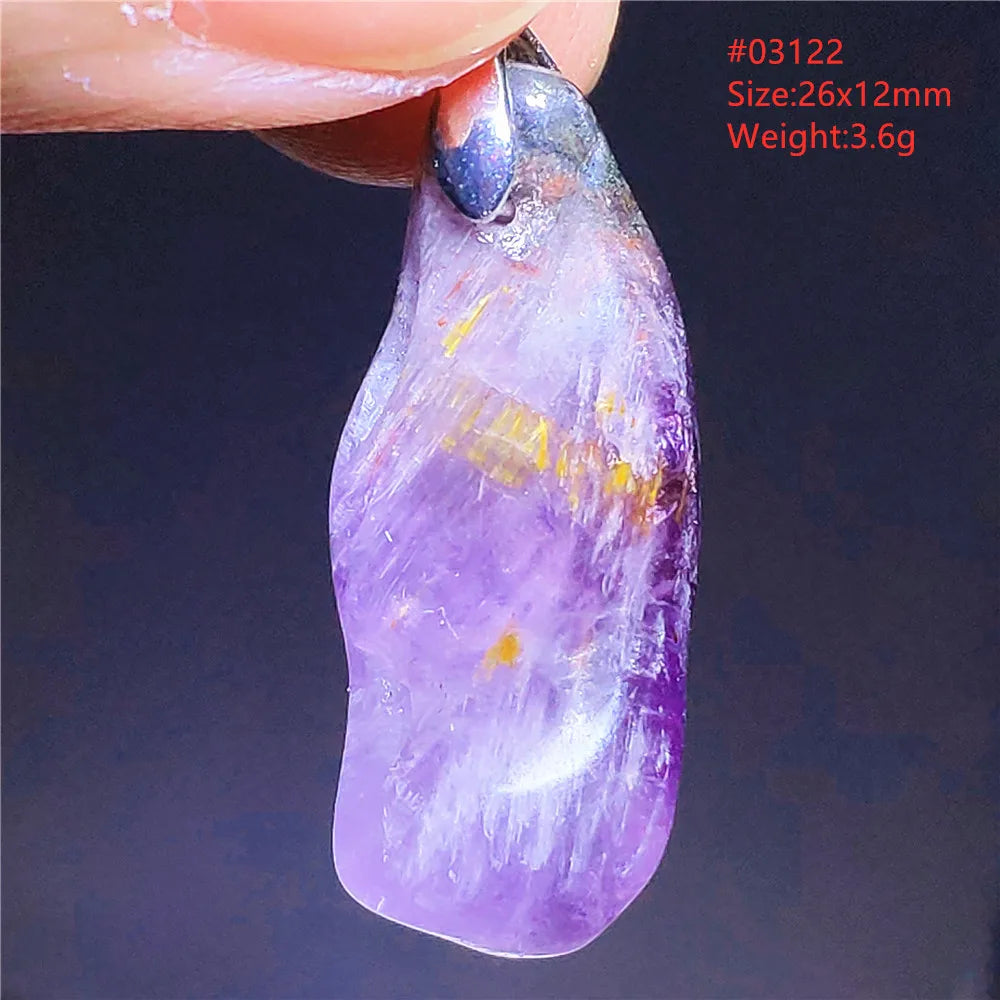 Purple Cacoxenite Auralite Pendant-ToShay.org