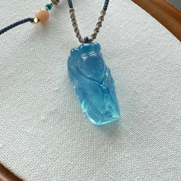 Blue Aquamarine Cicada-ToShay.org