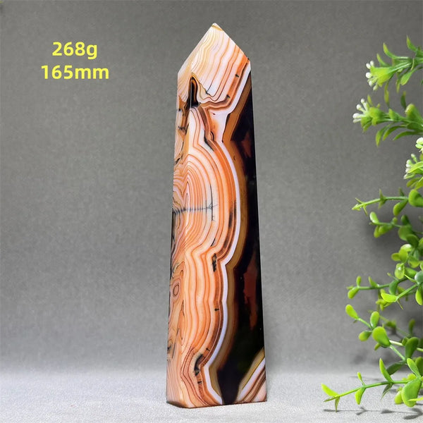 Black Red Striped Agate Obelisk-ToShay.org