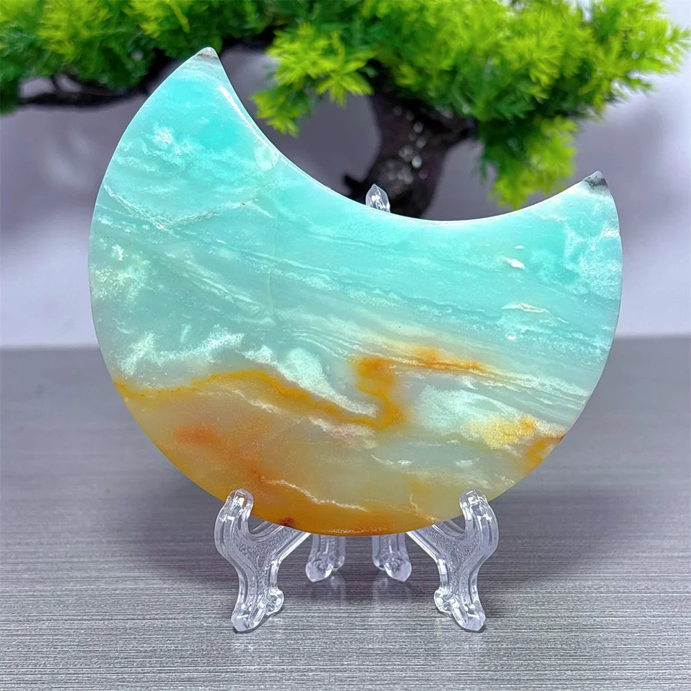 Blue Calcite Moon-ToShay.org