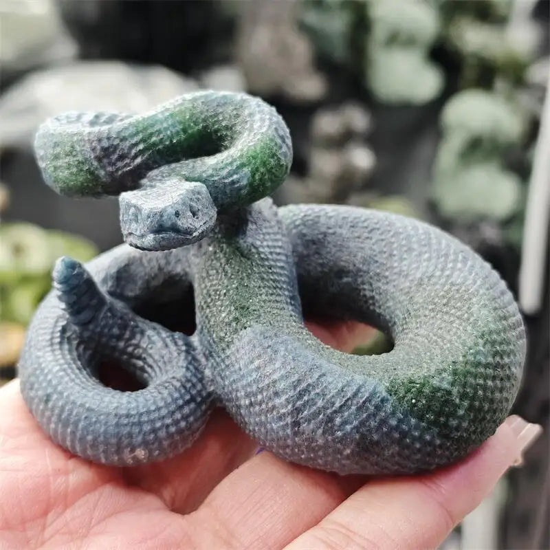 Green Quartz Stone Snake-ToShay.org