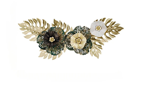 Gold Flower Iron Wall Art-ToShay.org