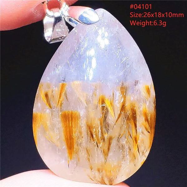 Purple Rutilated Auralite Pendant-ToShay.org