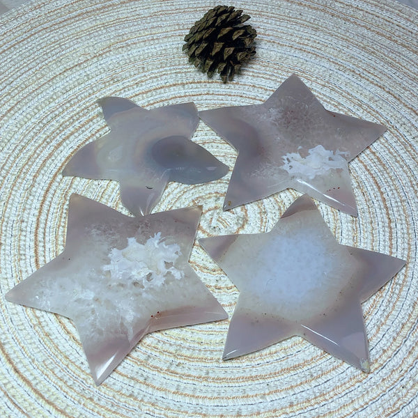 Grey Druzy Agate Star-ToShay.org