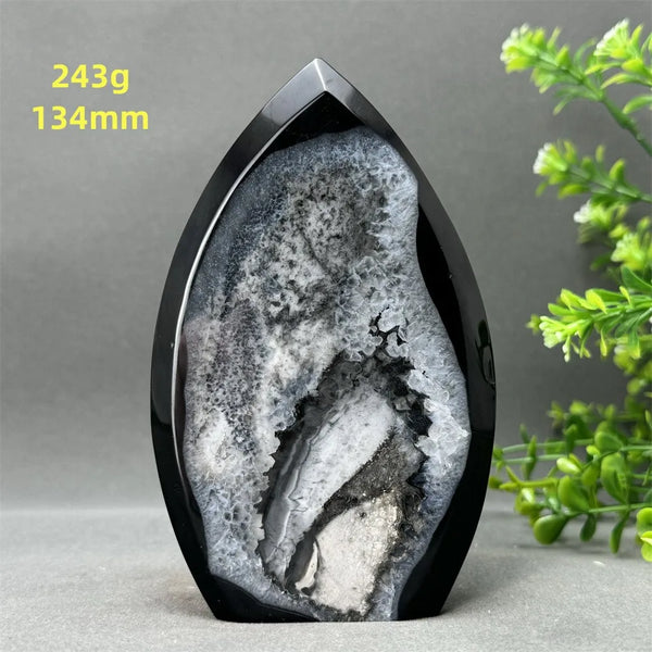 Black Onyx Geode Torch-ToShay.org