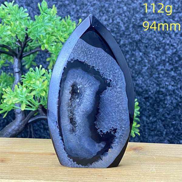 Black Agate Geode Torch-ToShay.org