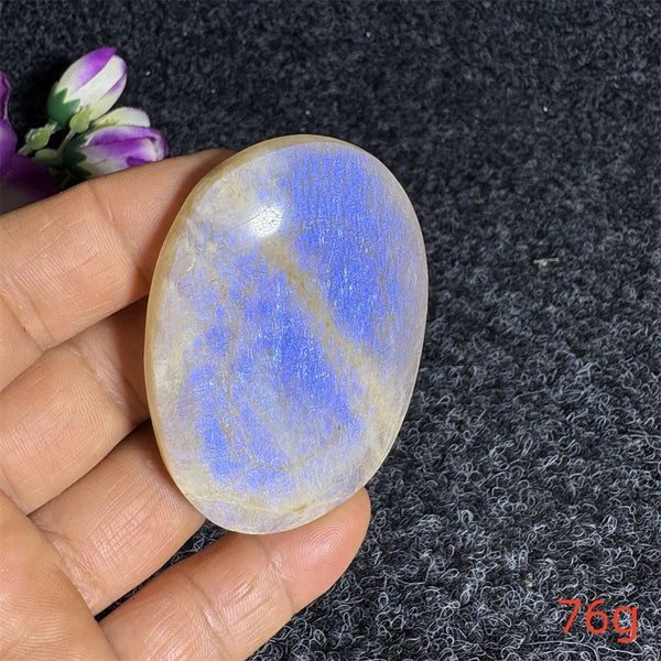 Blue Moonstone Palm Stone-ToShay.org