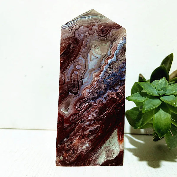 Red Lace Agate Wand Point-ToShay.org