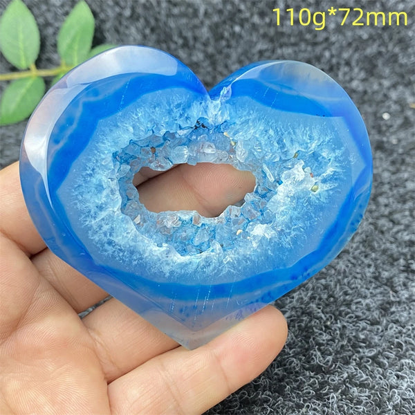 Blue Agate Geode Heart-ToShay.org