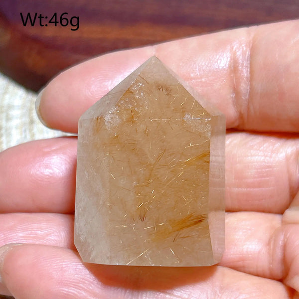 Gold Rutilated Crystal Point-ToShay.org
