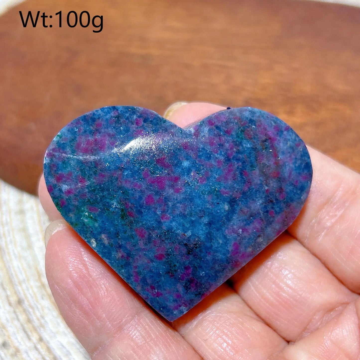 Blue Ruby Kyanite Heart-ToShay.org