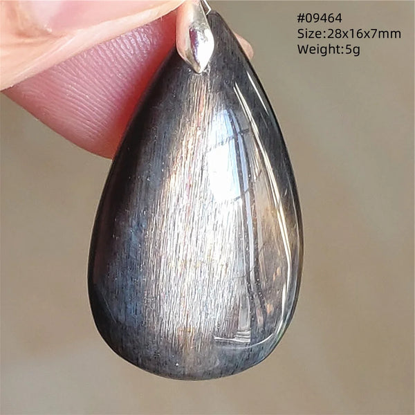 Black Moonstone Sunstone Pendant-ToShay.org